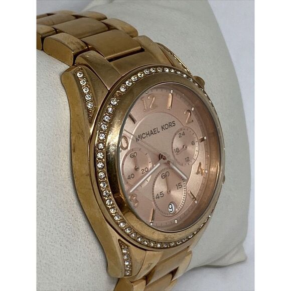 Michael Kors MK5263 Women's Gold Stainless Steel Quartz Analog Dial Watch GE533 - Picture 5 of 12